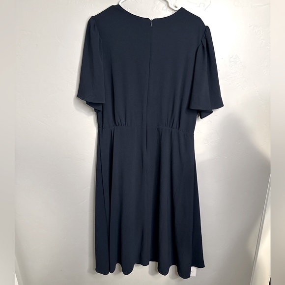 Nordstrom Julia Jordan Flutter Sleeve Midi Dress NAVY SZ 14 - NEW! - Picture 7 of 15